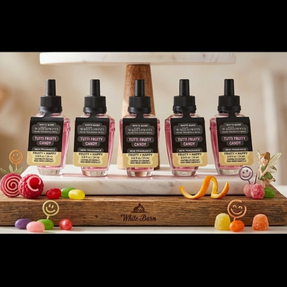 Bath & Body Works Tutti Fruity Candy Wallflowers Refills — Pink & Black